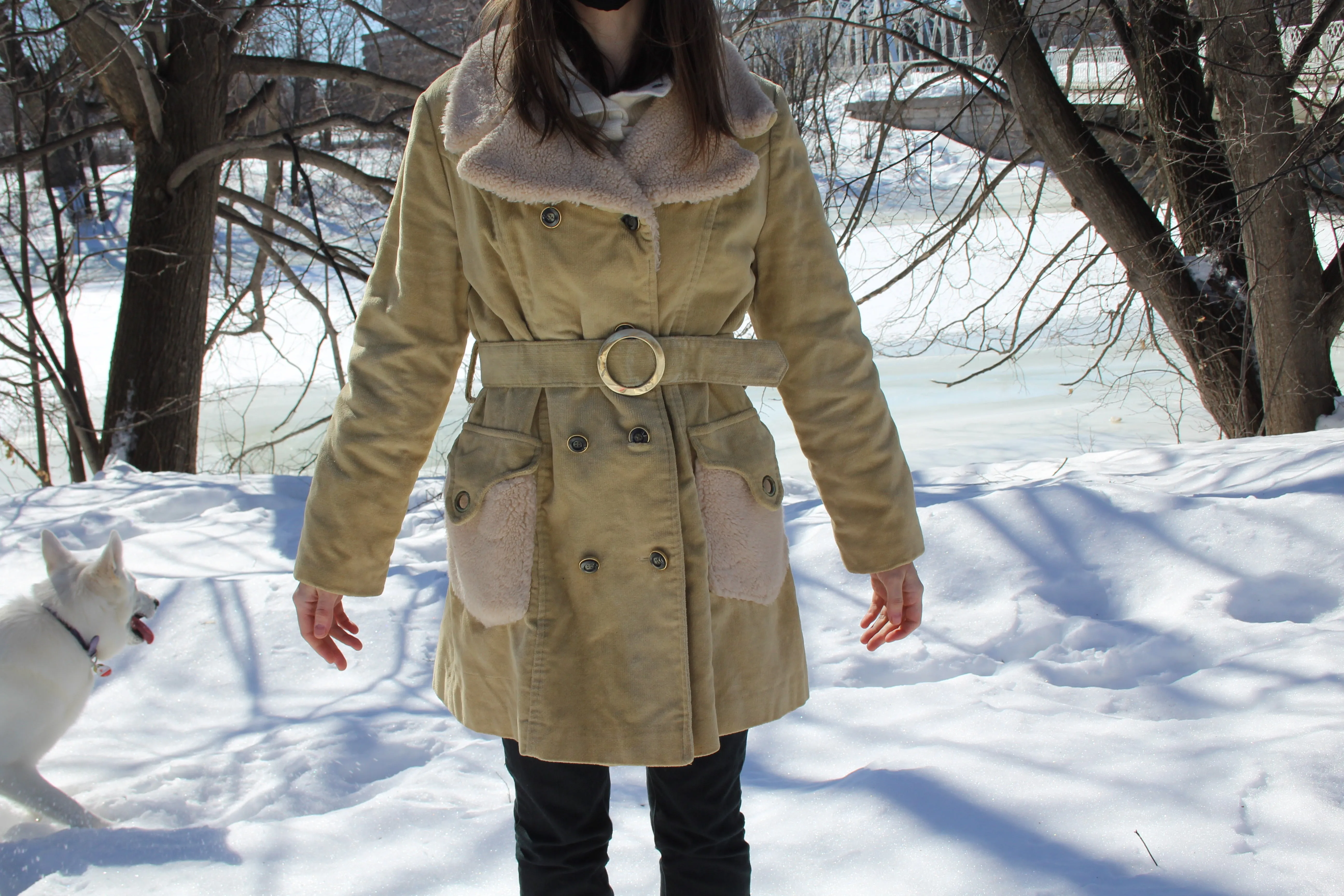 1970s Belted Corduroy Trench - S