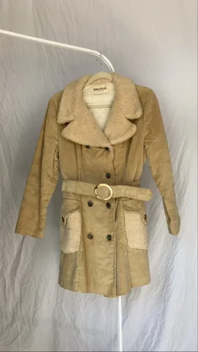 1970s Belted Corduroy Trench - S