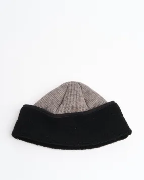 2 Tone Beanie Grey with Black