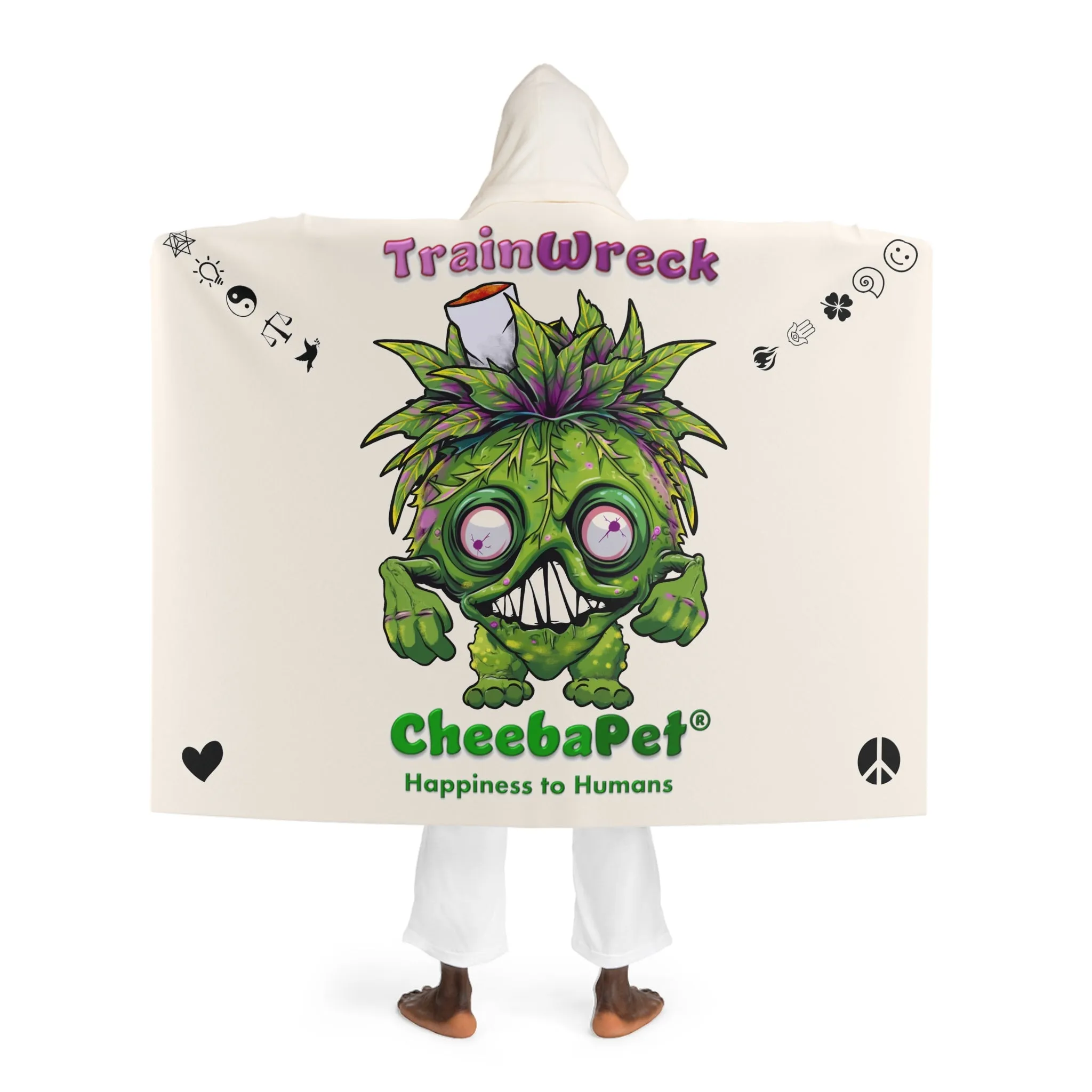 A Hooded Sherpa Fleece Blanket - TrainWreck