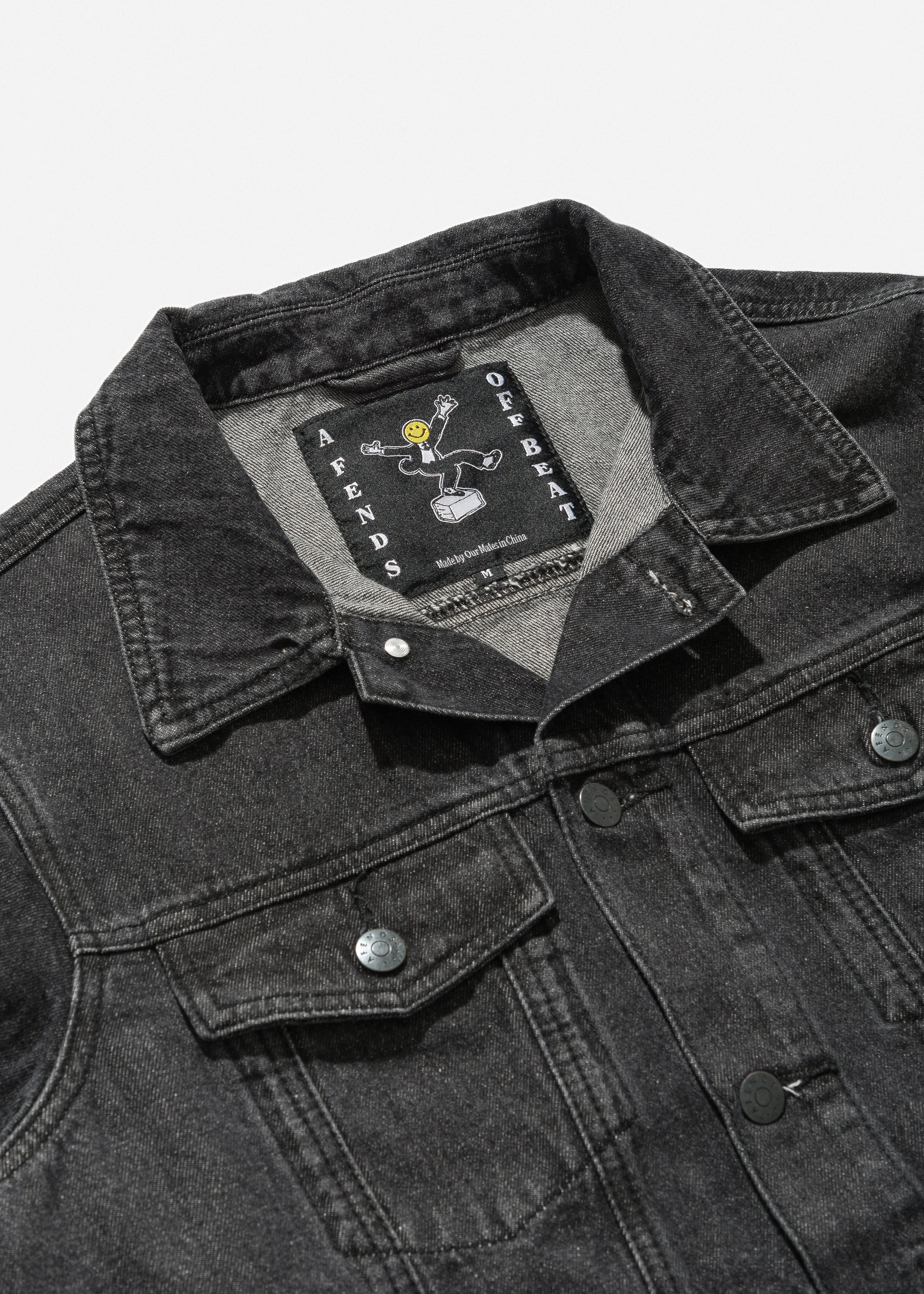 Afends Mens Burning Black - Denim Jacket