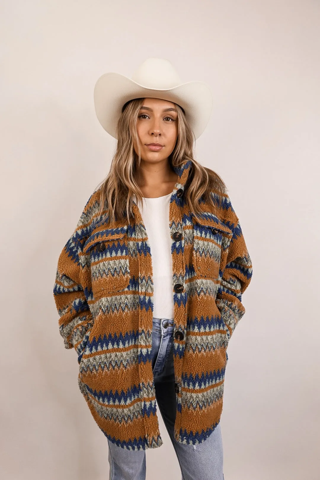 Amarillo Printed Sherpa Jacket