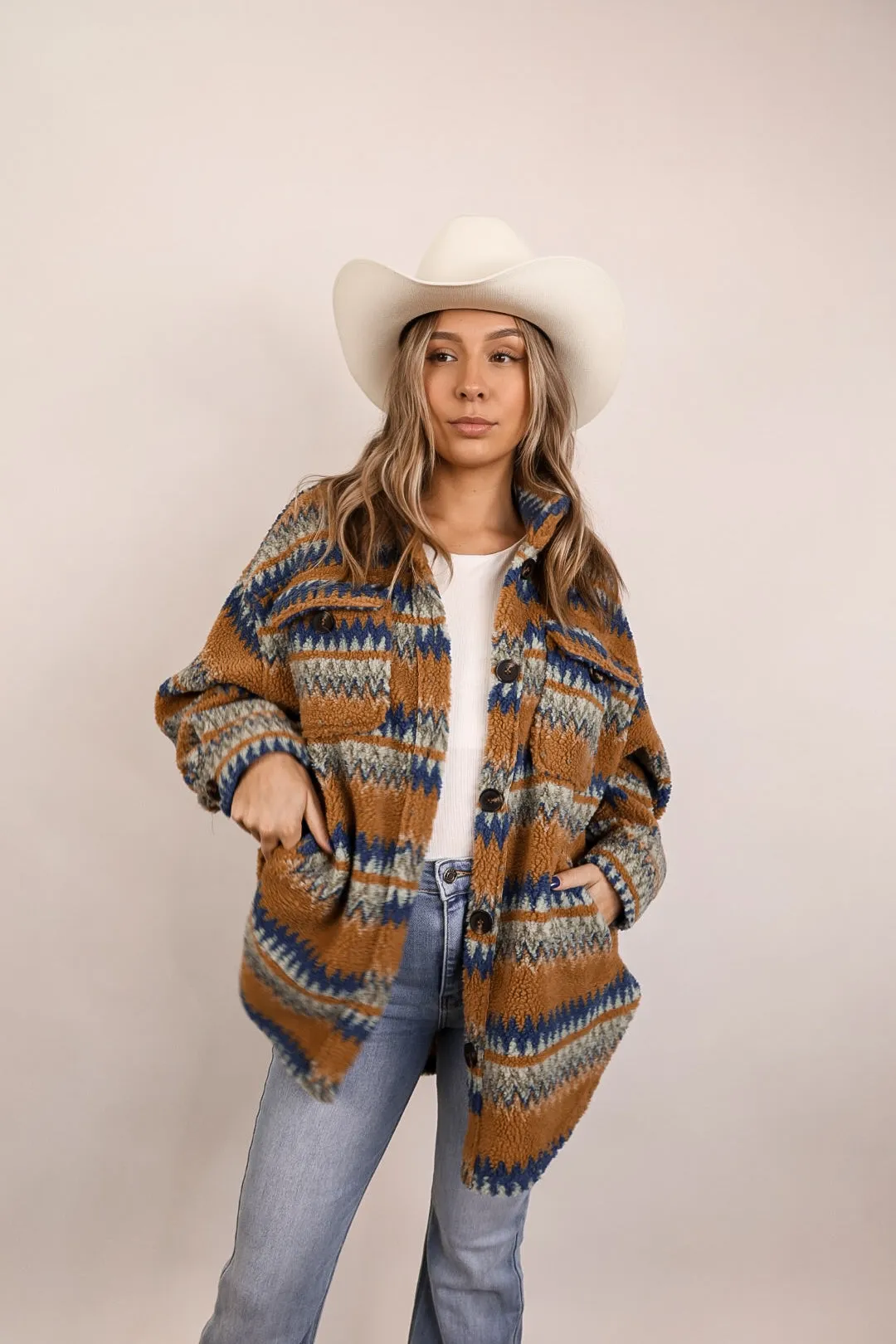 Amarillo Printed Sherpa Jacket