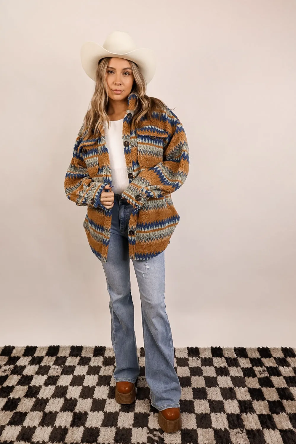 Amarillo Printed Sherpa Jacket