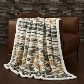 Aztec Stone Sherpa Throw