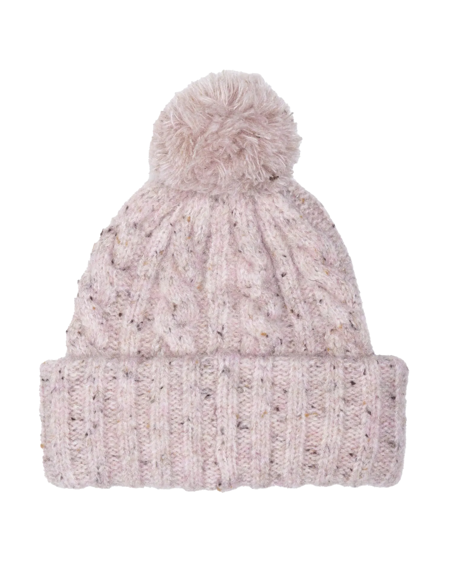 Backpatch Pom Beanie in Light Pink