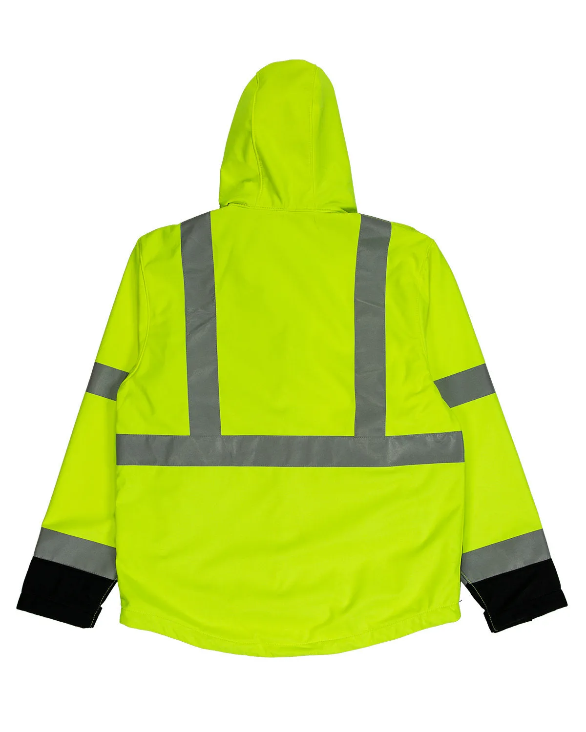 Berne Men's Hi-Vis Class 3 Hooded Softshell Jacket