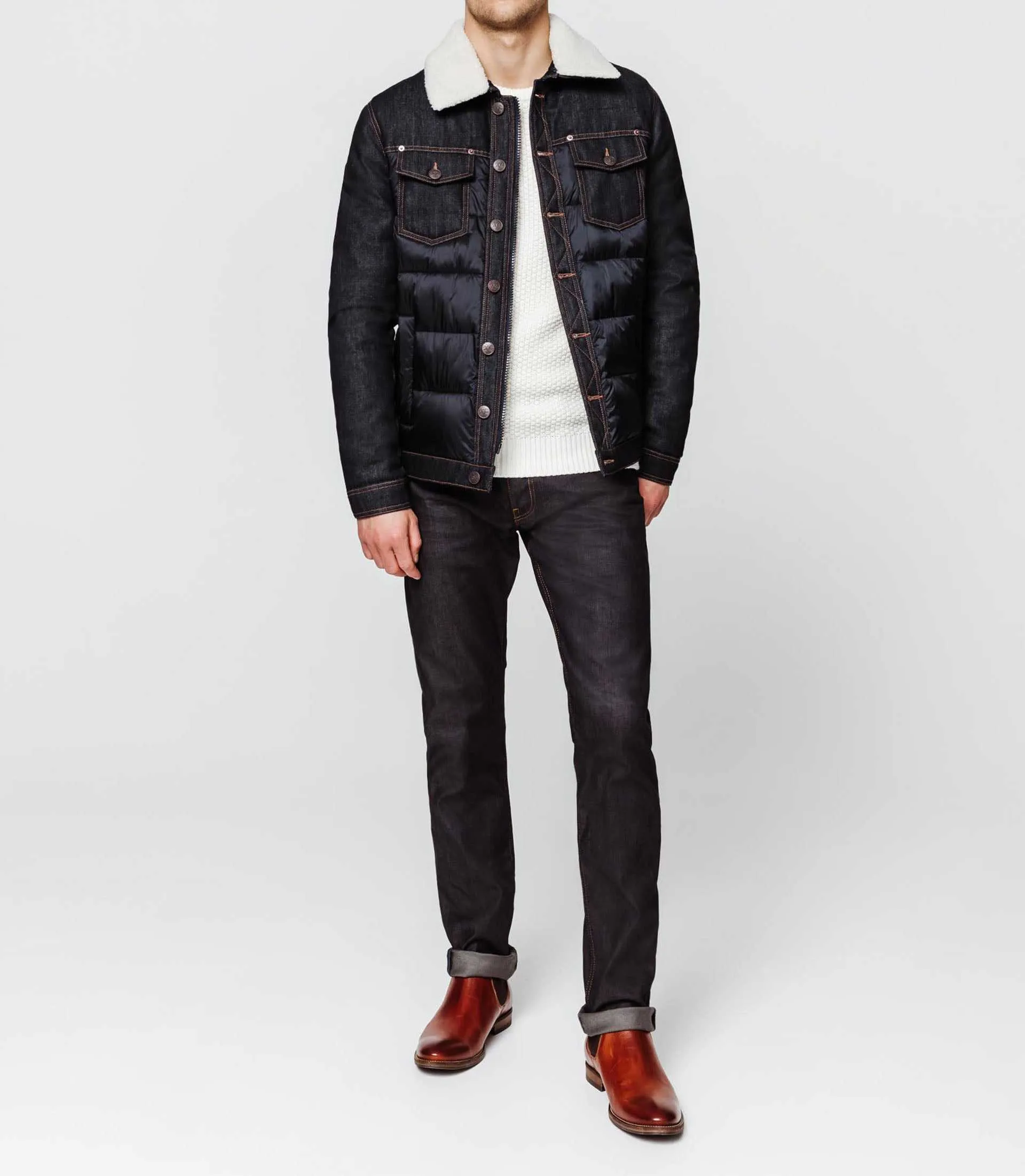 Blouson denim marine