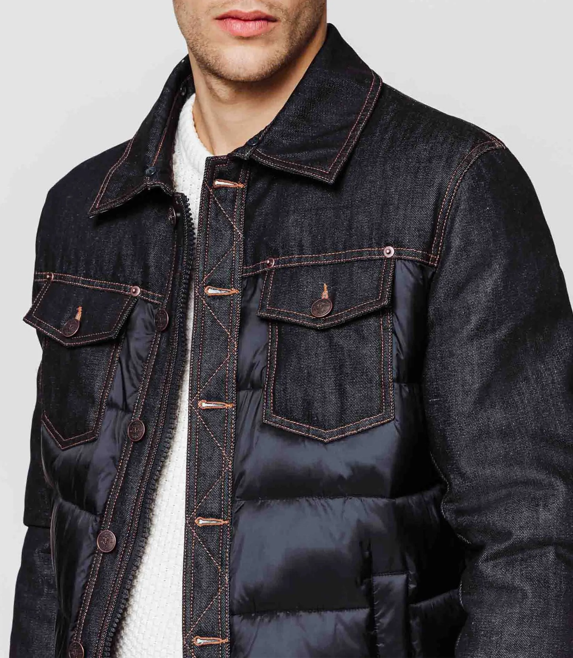 Blouson denim marine