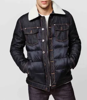 Blouson denim marine