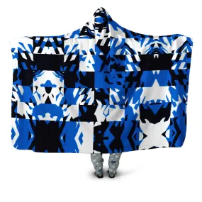 Blue Digital Hooded Blanket