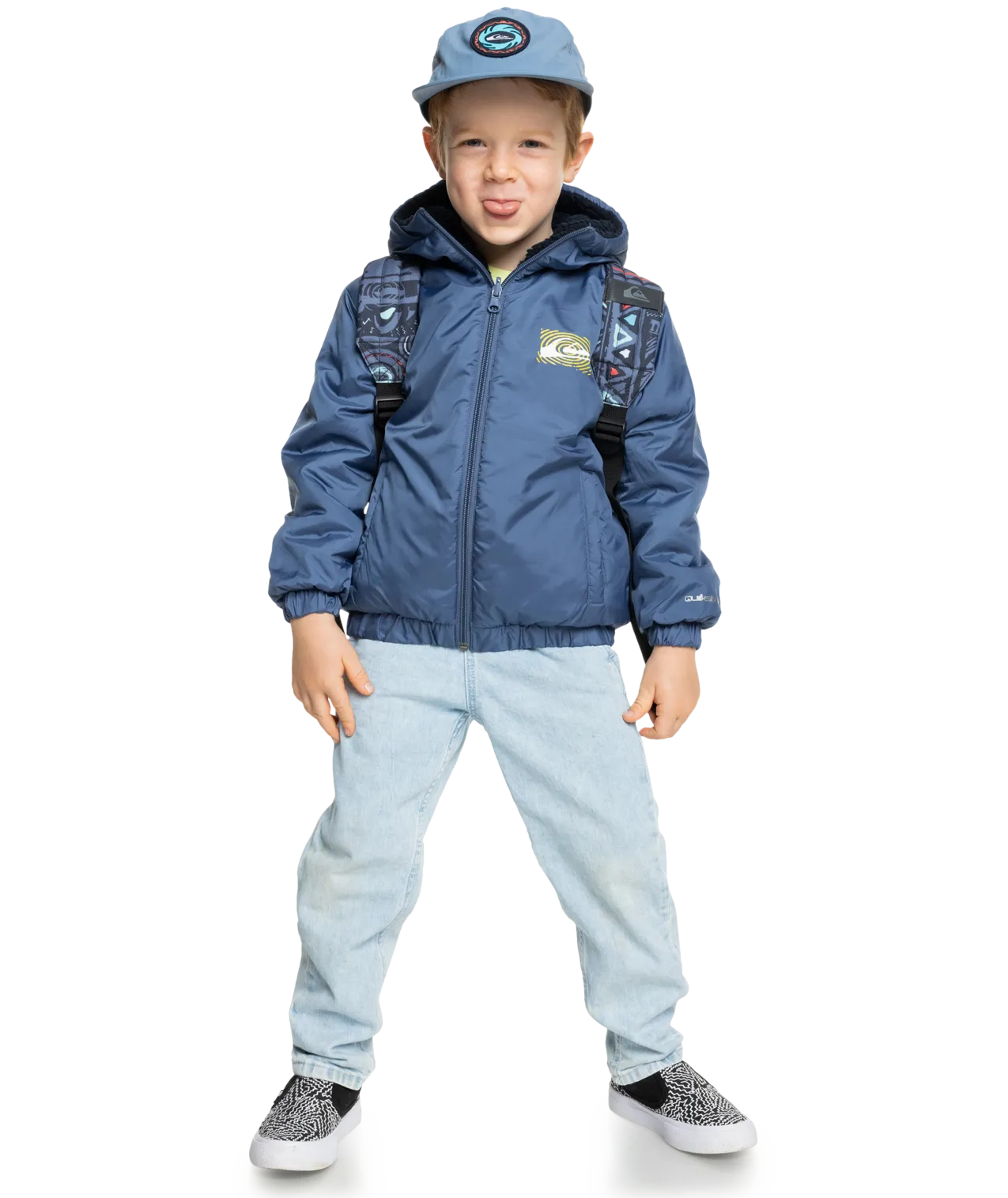 Boys Reversible All Seas Jacket in Vintage Indigo