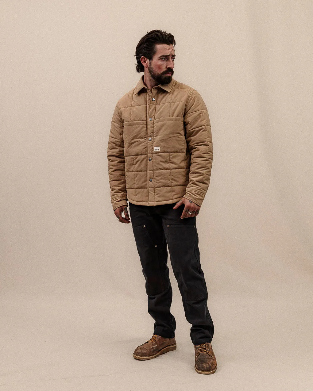 Bronson Quilted Overshirt - Sand