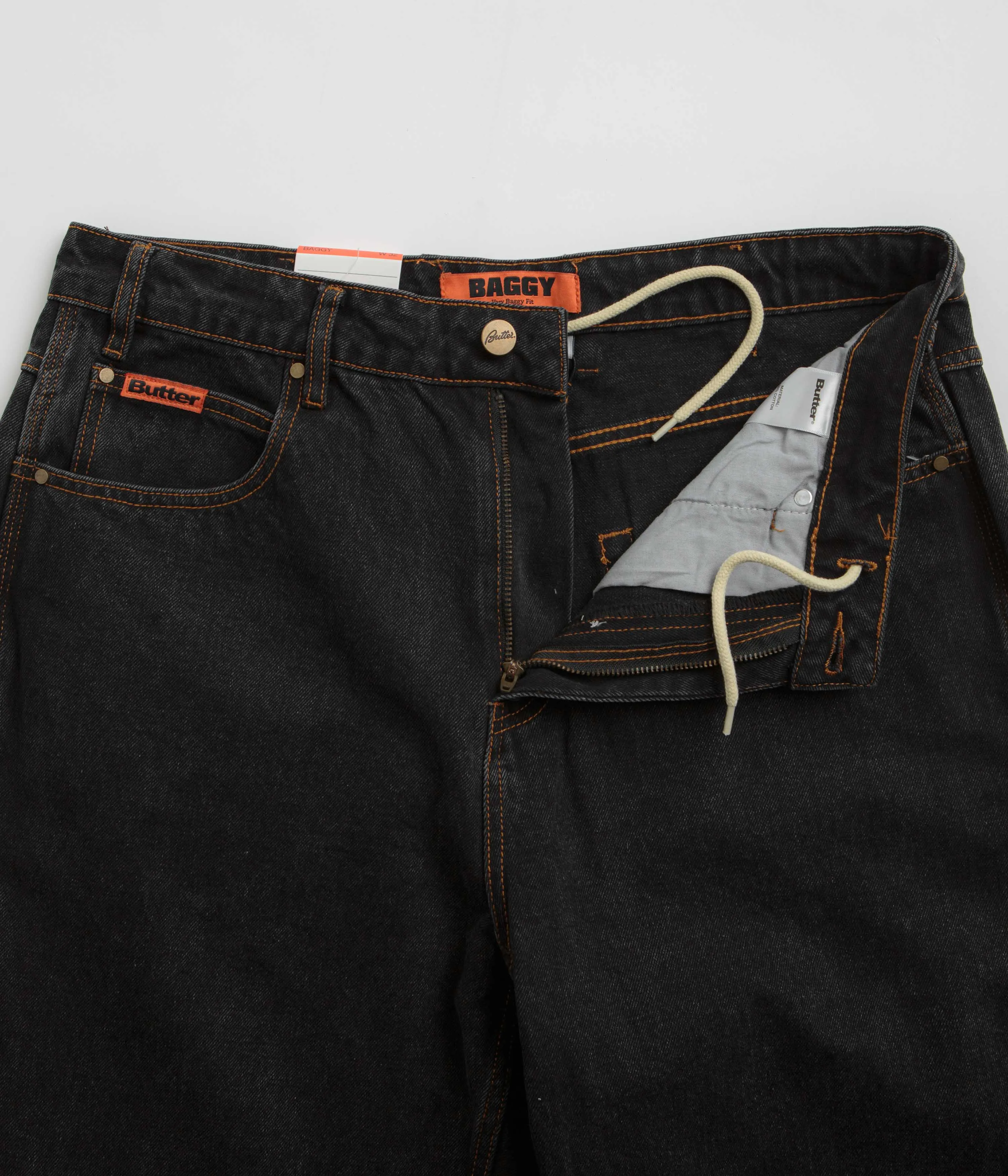 Butter Goods Baggy Denim Jeans - Washed Black