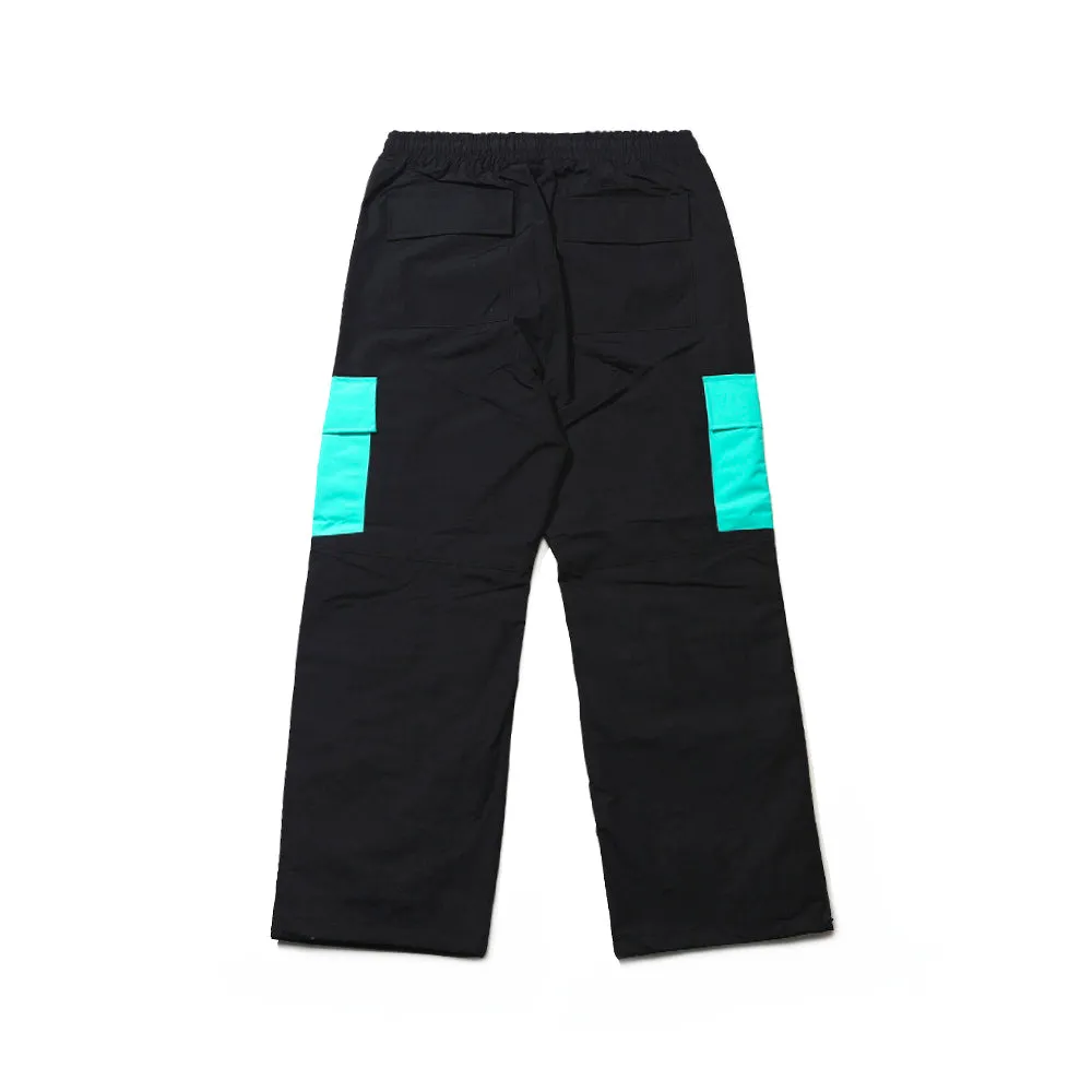 CARGO POCKET BOX TRACK PANTS BLACK