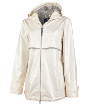 Charles River New Englander Rain Jacket, Ivory Pearl