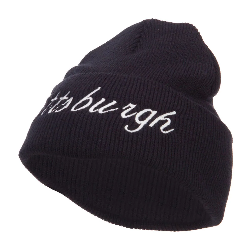 City of Pittsburgh Embroidered Long Beanie