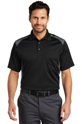 CornerStone Select Snag-Proof Two Way Colorblock Pocket Polo. CS416