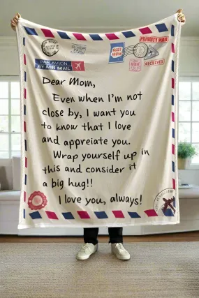 Dear Mom Letter Blanket