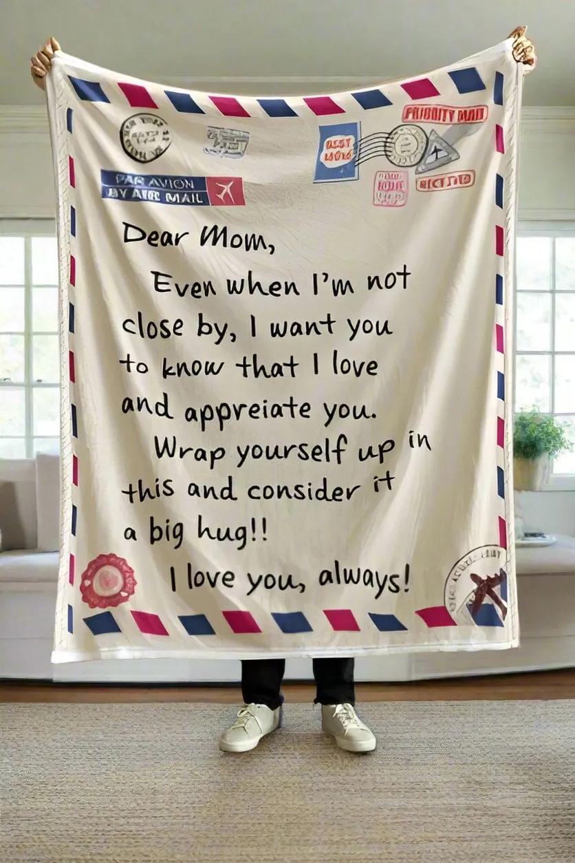 Dear Mom Letter Blanket