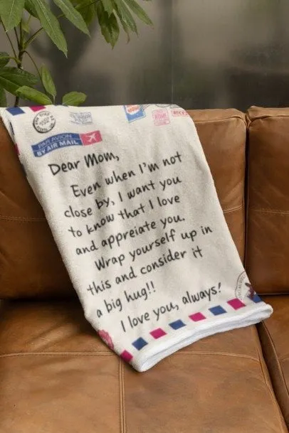 Dear Mom Letter Blanket