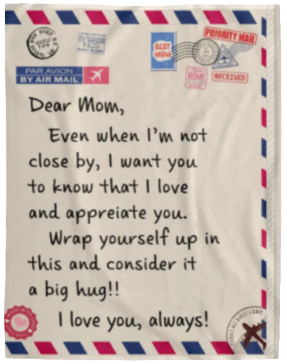 Dear Mom Letter Blanket