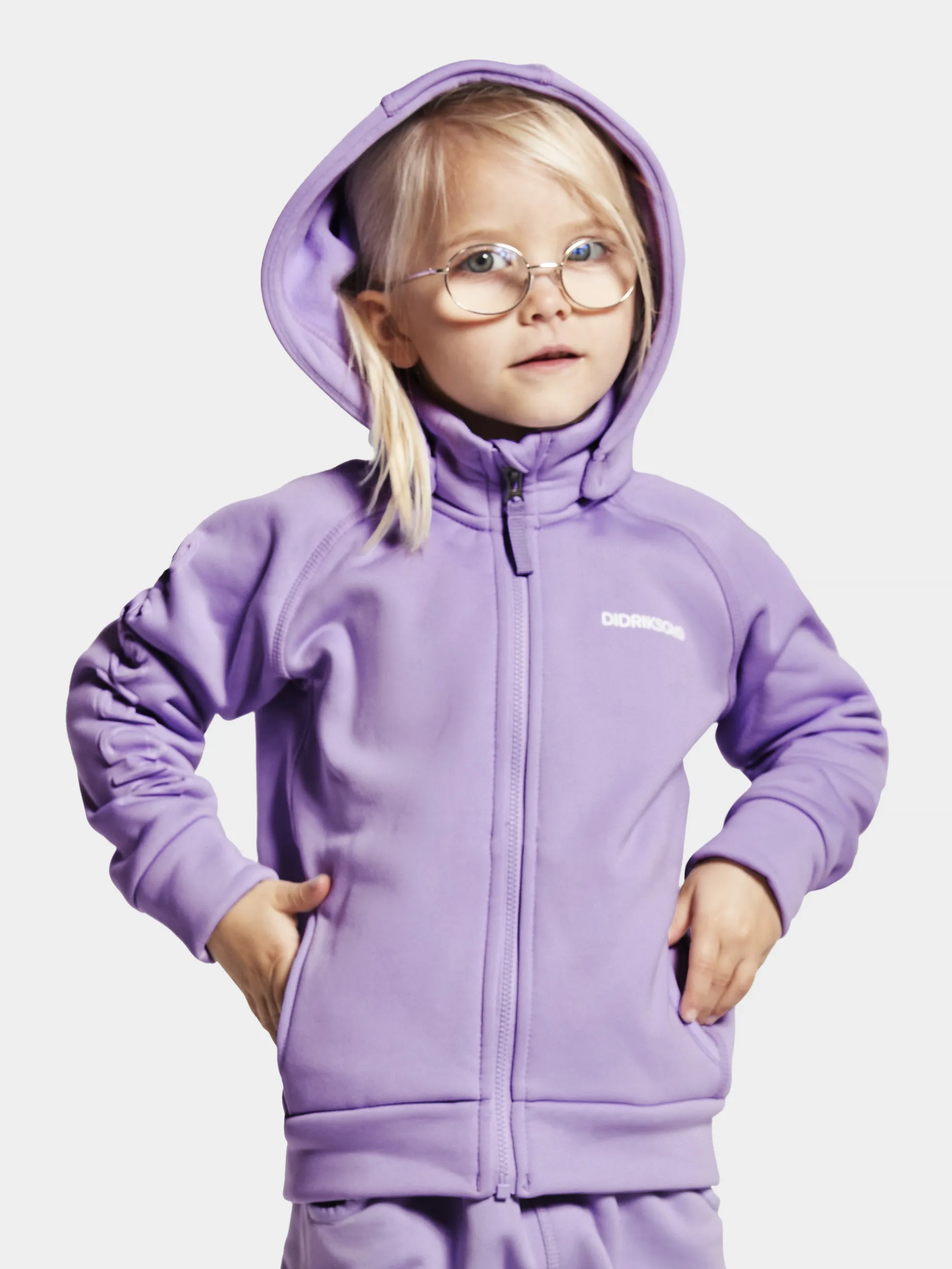 Didriksons Kids&#x27; Corin Full Zip 7 Digital Purple | Buy Didriksons Kids&#x27; Corin Full Zip 7 Digital Purple here | Outnorth