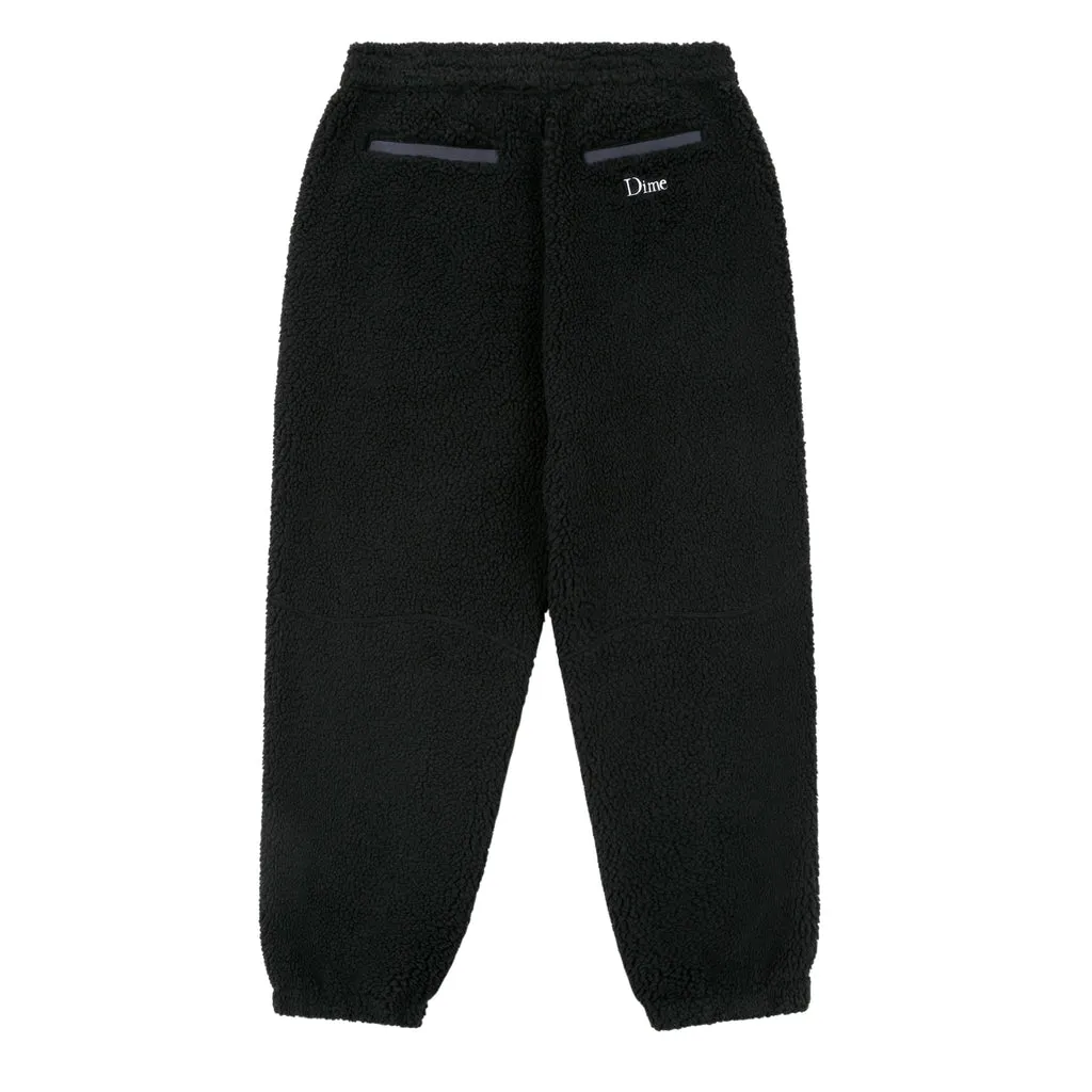 DIME SHERPA DENIM PANTS - BLACK