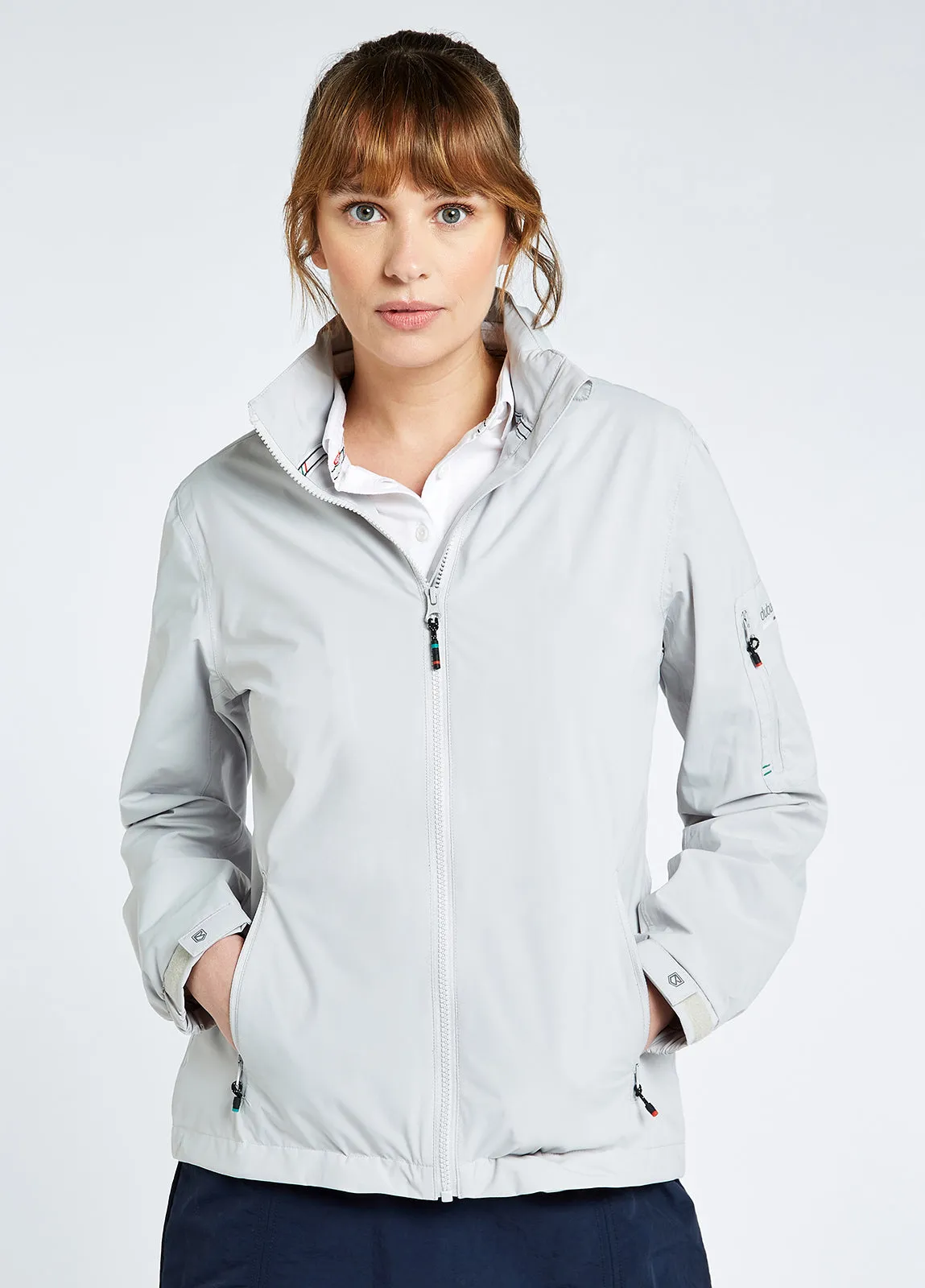 Dubarry Womens Livorno Fleece-lined Crew Jacket Platinum