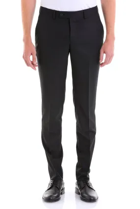 Dynamic Fit Low Waist Wool Black Dress Pants