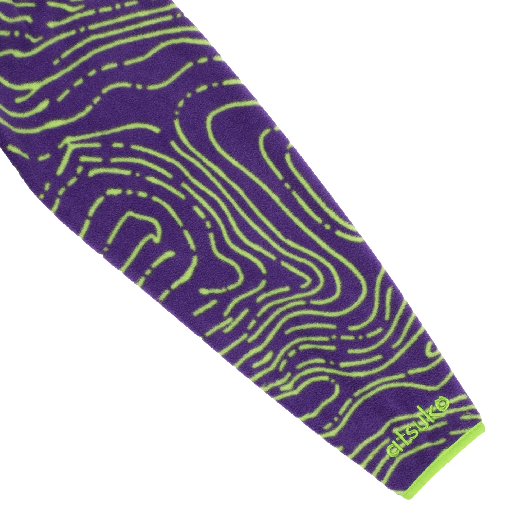 Eva Unit-01 Topography Pattern Purple Polar Fleece