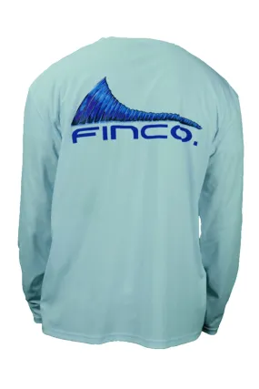 Finco Blue Marlin Long Sleeve Performance in Ice Blue