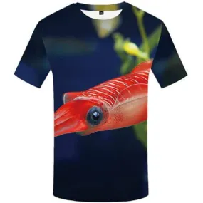 Fish T-shirt Men Tropical Tshirts Casual Ocean Tshirt Anime Tuna Shirt Print Animal T-shirts 3d Short Sleeve Hip hop Unisex