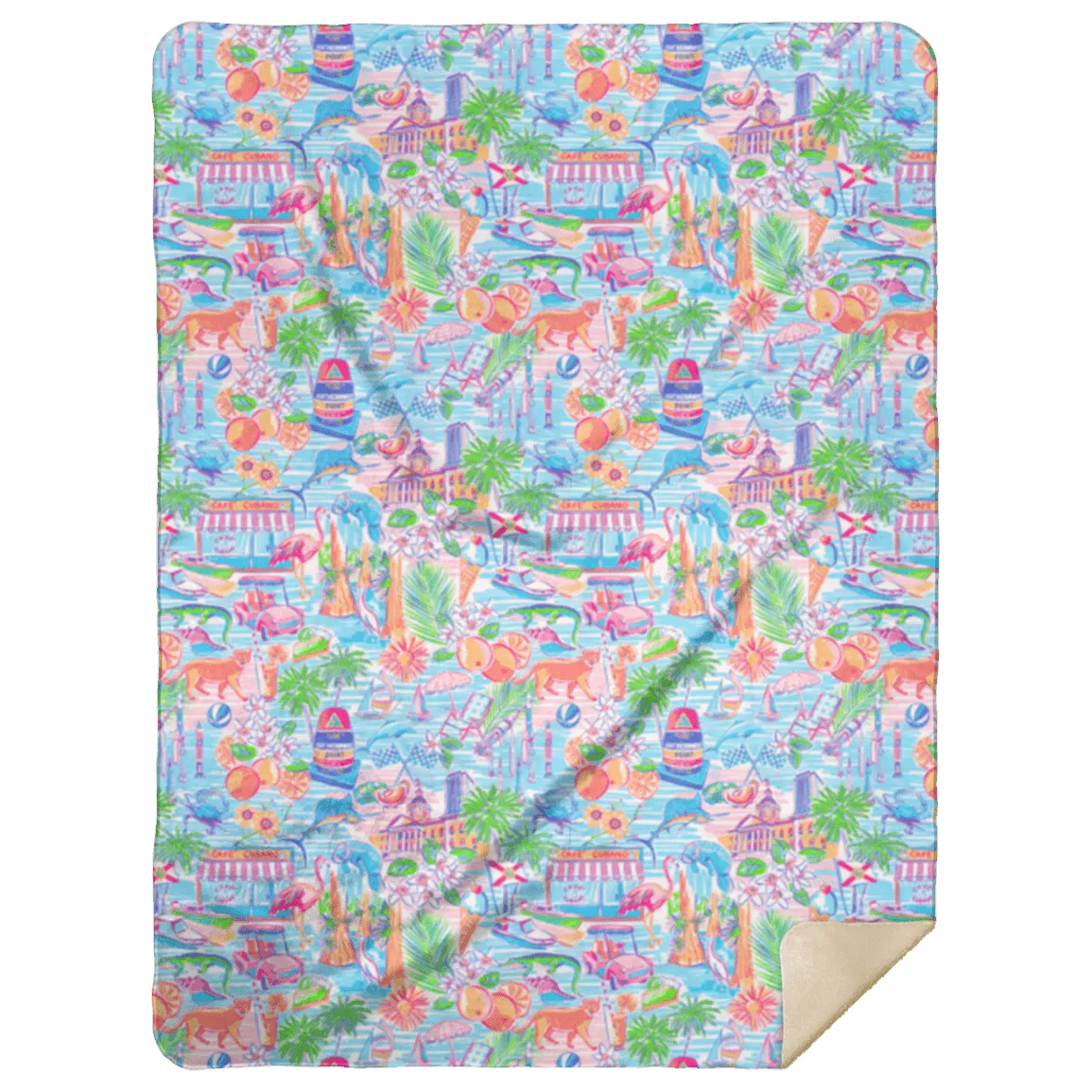 Florida (South) Plush Throw Blanket 60x80