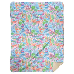 Florida (South) Plush Throw Blanket 60x80