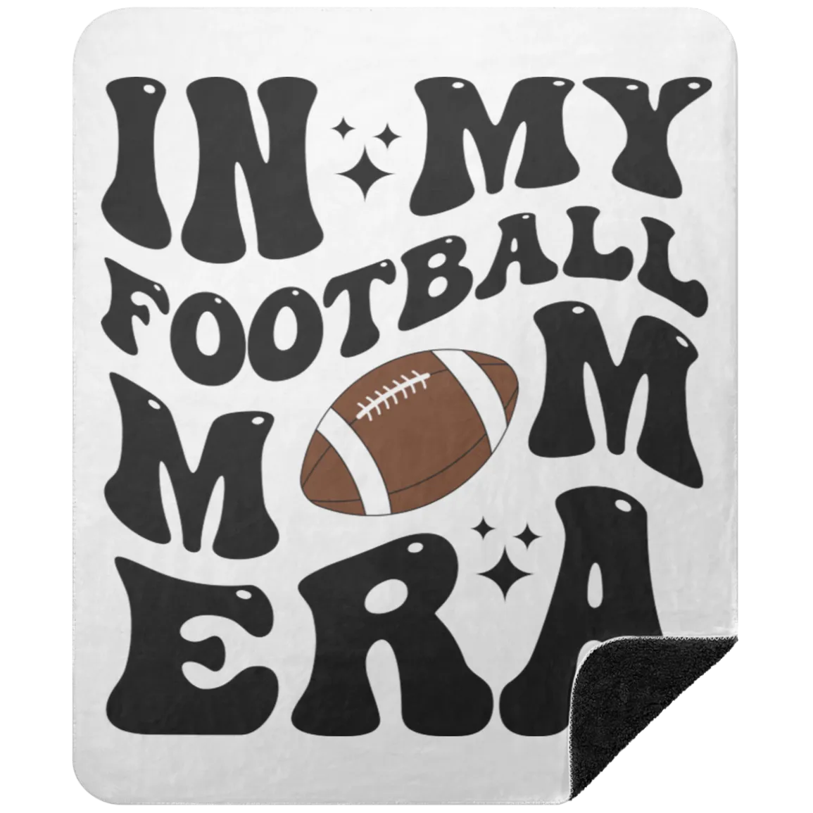 Football Mom BSHM Premium Black Sherpa Blanket 50x60