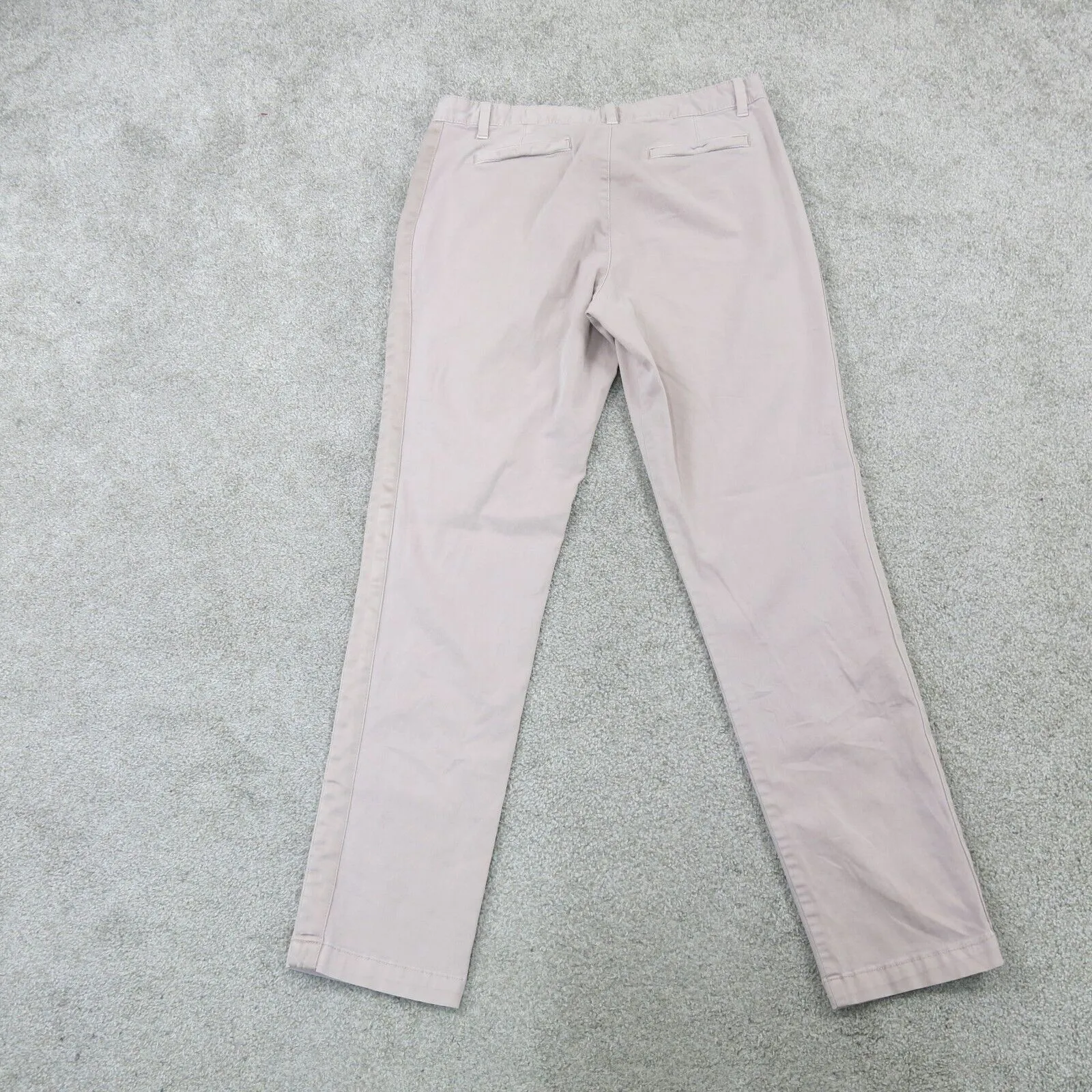 Gap Womens Pant Mid Rise Slim Straight Leg Girlfriend Chino Pant Ivory Size 12 T