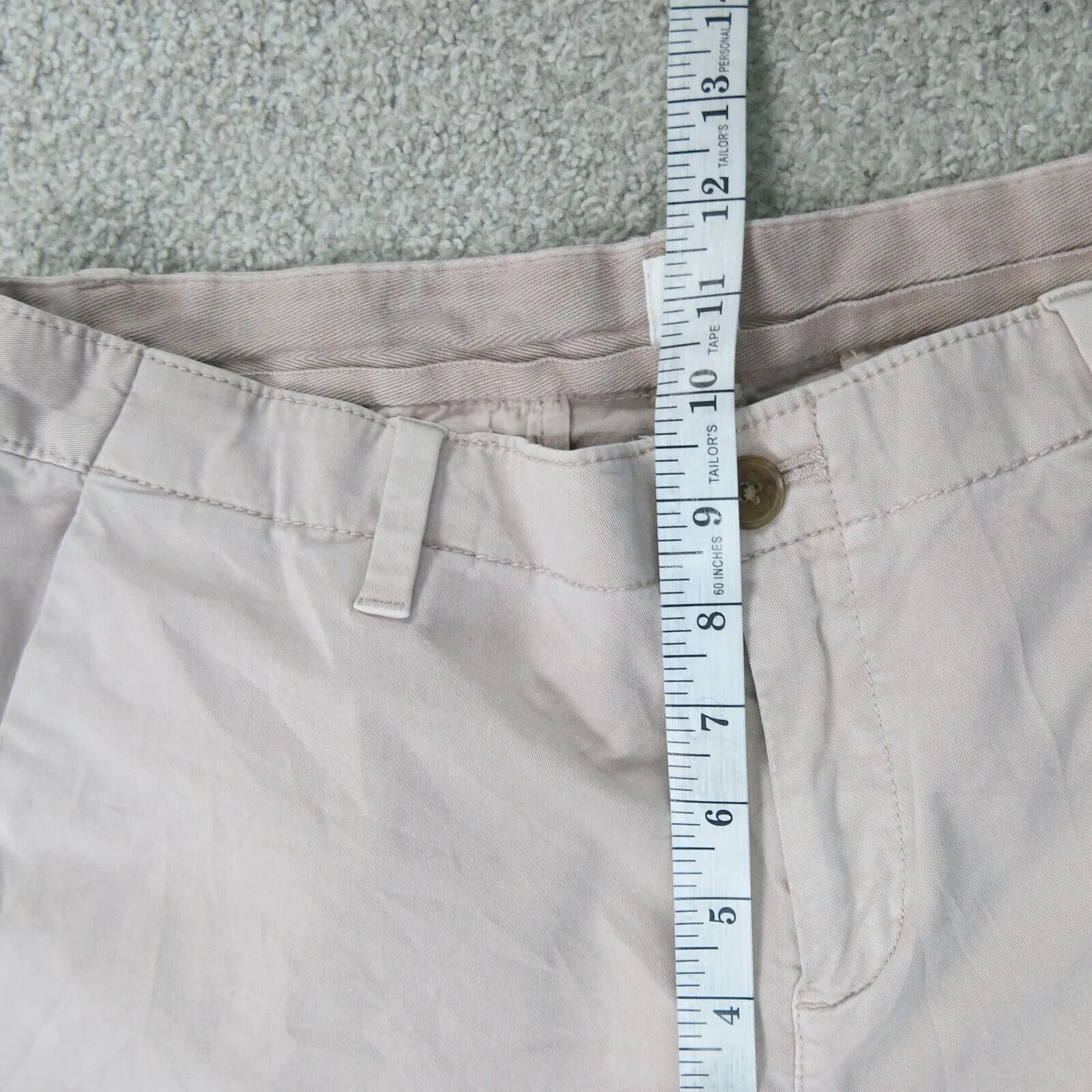 Gap Womens Pant Mid Rise Slim Straight Leg Girlfriend Chino Pant Ivory Size 12 T