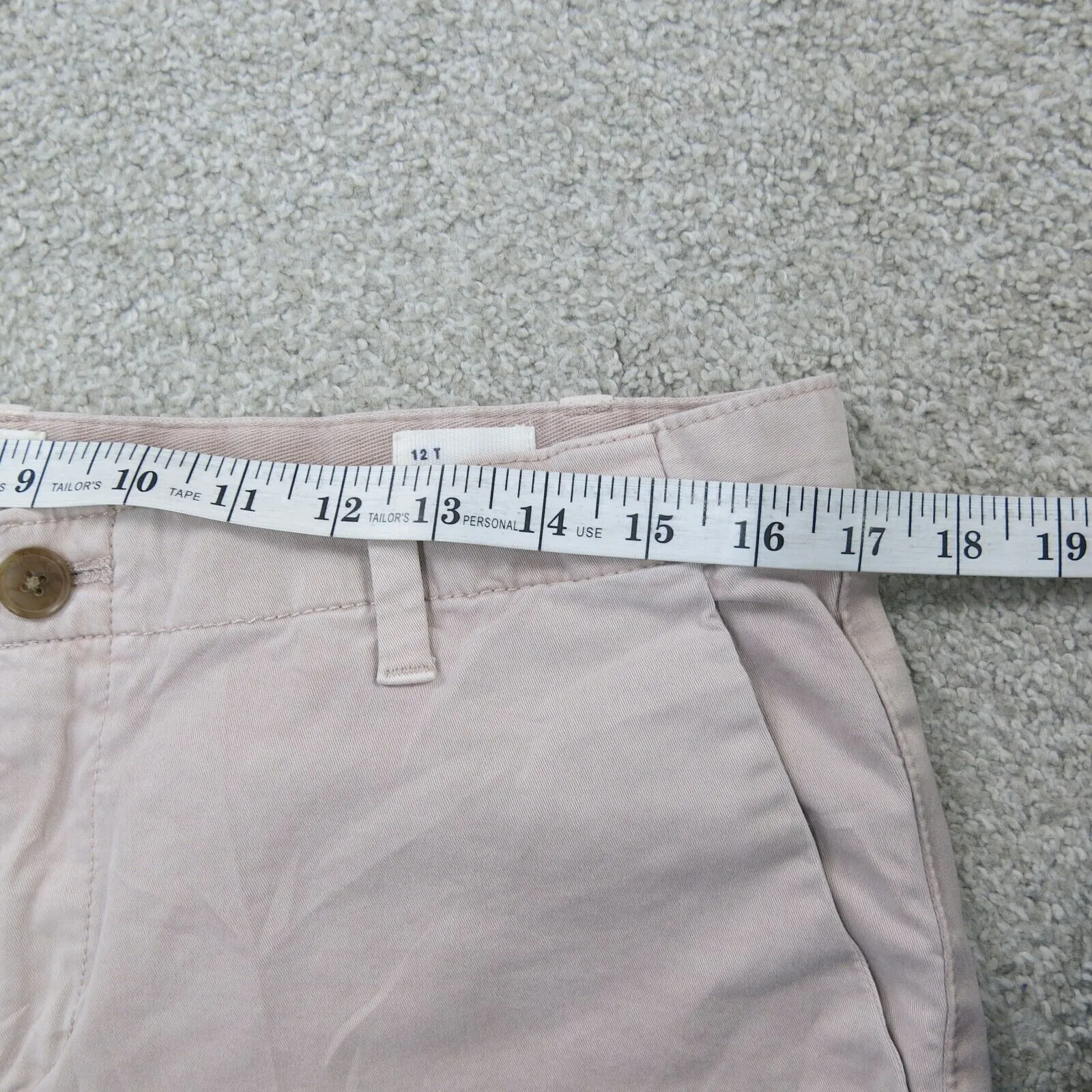 Gap Womens Pant Mid Rise Slim Straight Leg Girlfriend Chino Pant Ivory Size 12 T