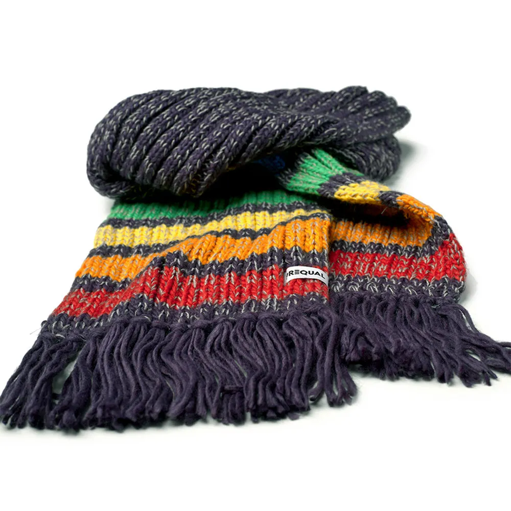 Gay Pride Rainbow Luxury Jumbo Reflective Scarf - Midnight Blue