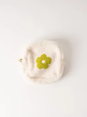 Green Flower Teddy Pouch