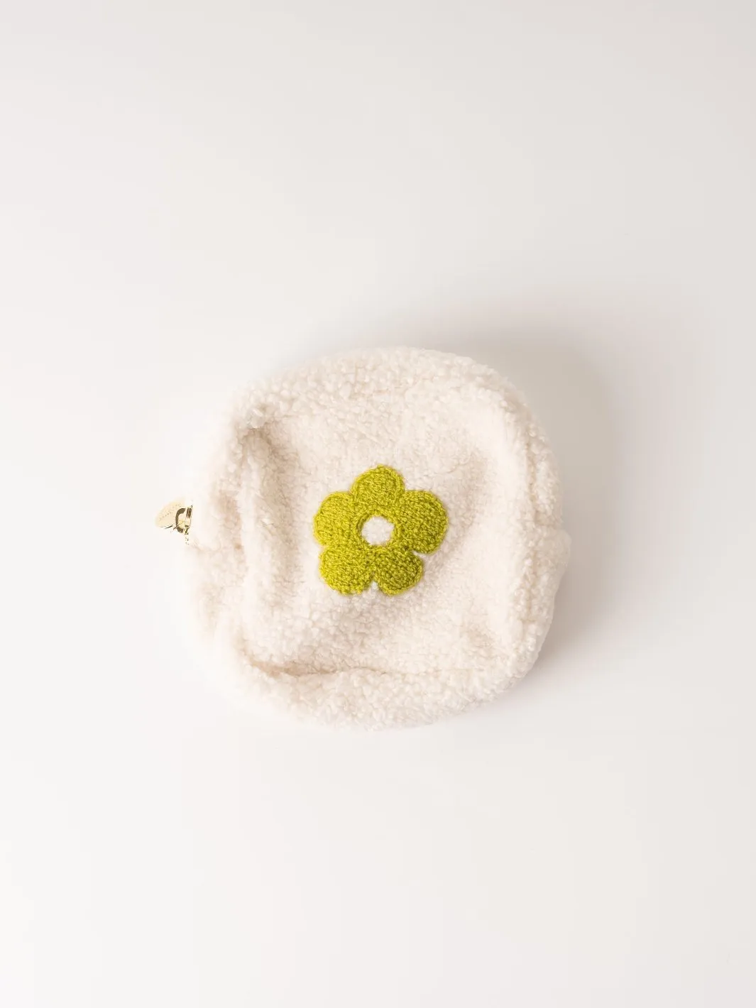 Green Flower Teddy Pouch