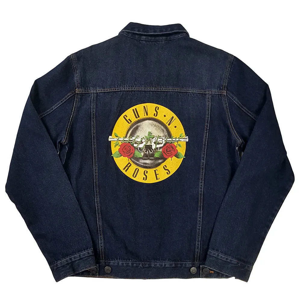 Guns N' Roses Unisex Denim Jacket: Classic Logo (Back Print)