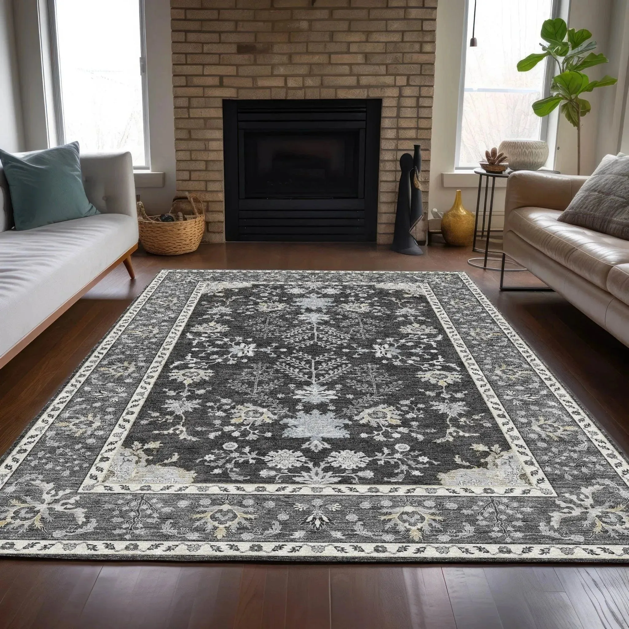 Hatay HY9 Charcoal Rug