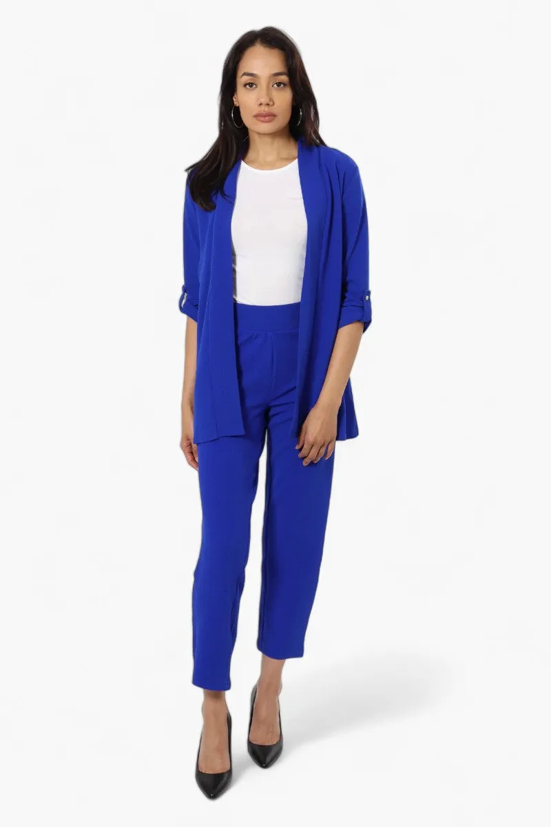 Impress Basic Wide Leg Pants - Blue