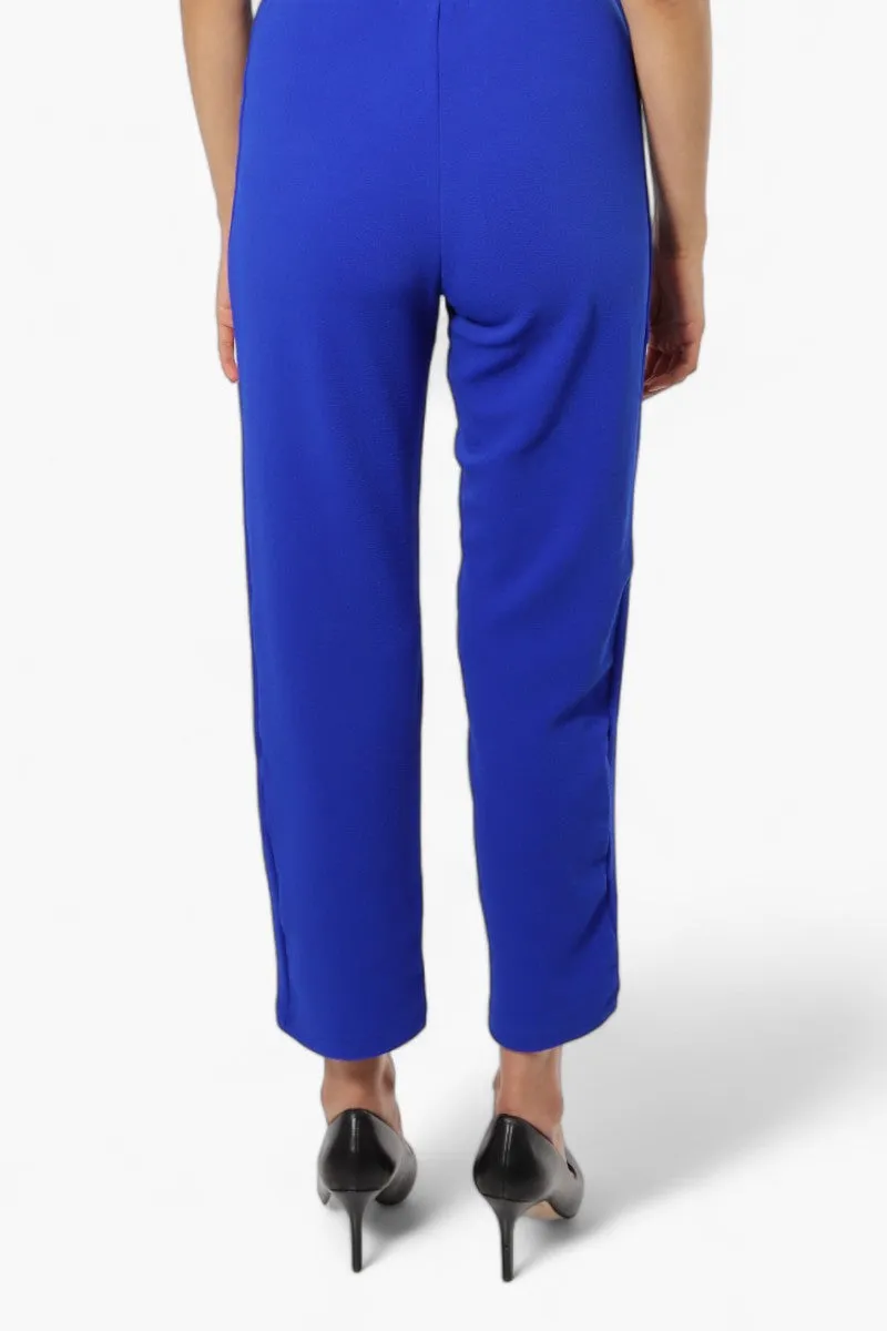 Impress Basic Wide Leg Pants - Blue