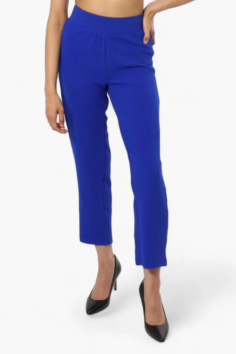 Impress Basic Wide Leg Pants - Blue