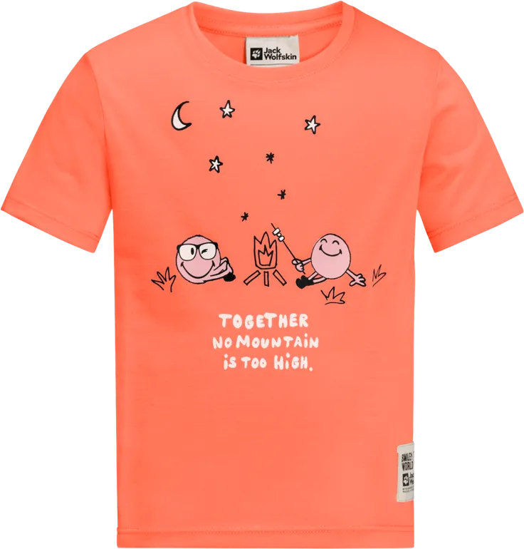 Jack Wolfskin Kids&#x27; Smileyworld Camp Tee Digital Orange | Buy Jack Wolfskin Kids&#x27; Smileyworld Camp Tee Digital Orange here | Outnorth