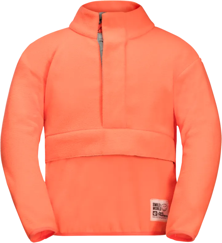 Jack Wolfskin Kids&#x27; Smileyworld Midlayer Digital Orange | Buy Jack Wolfskin Kids&#x27; Smileyworld Midlayer Digital Orange here | Outnorth