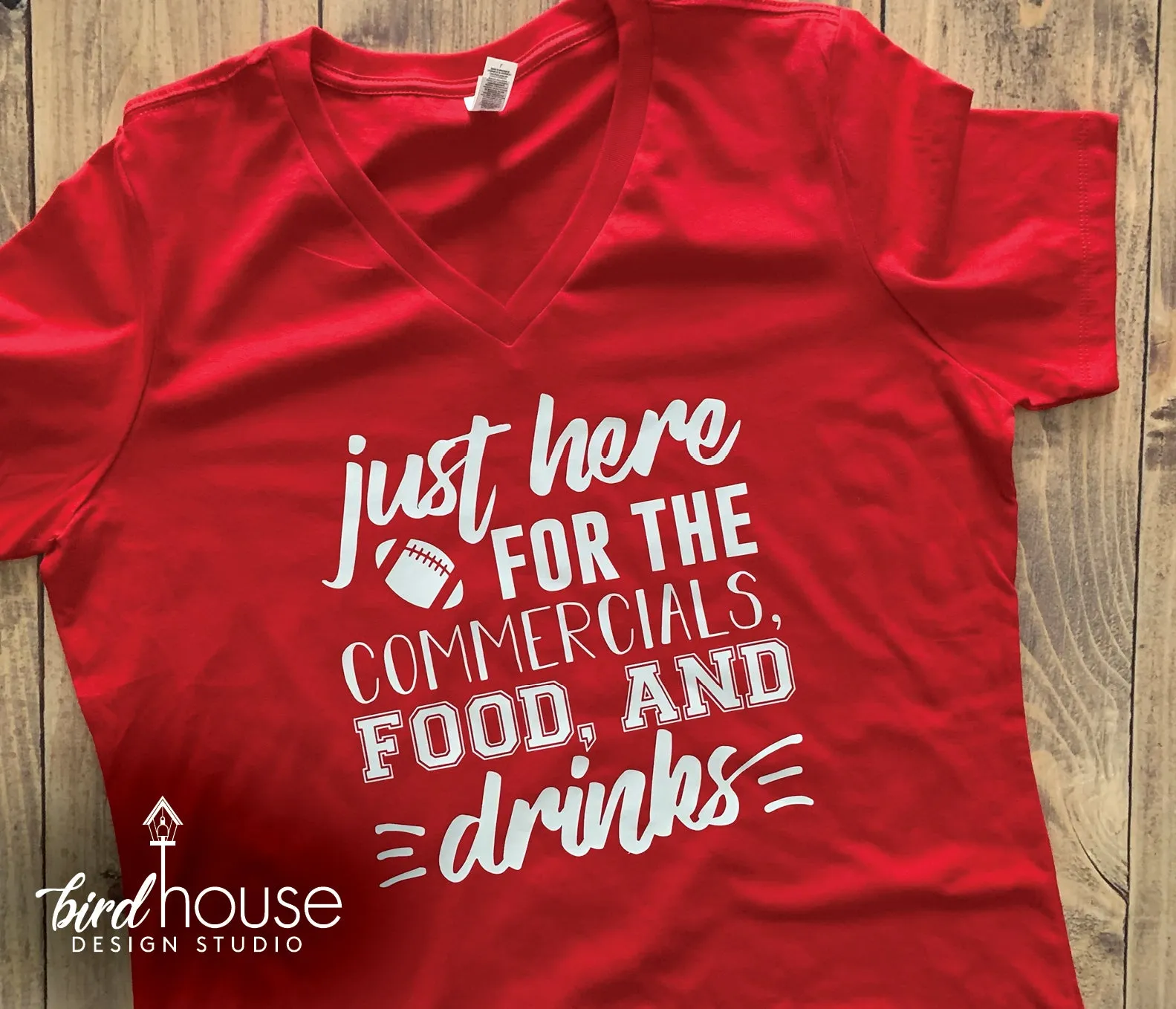 Just Here for the Commercials food & Drinks Football Shirt